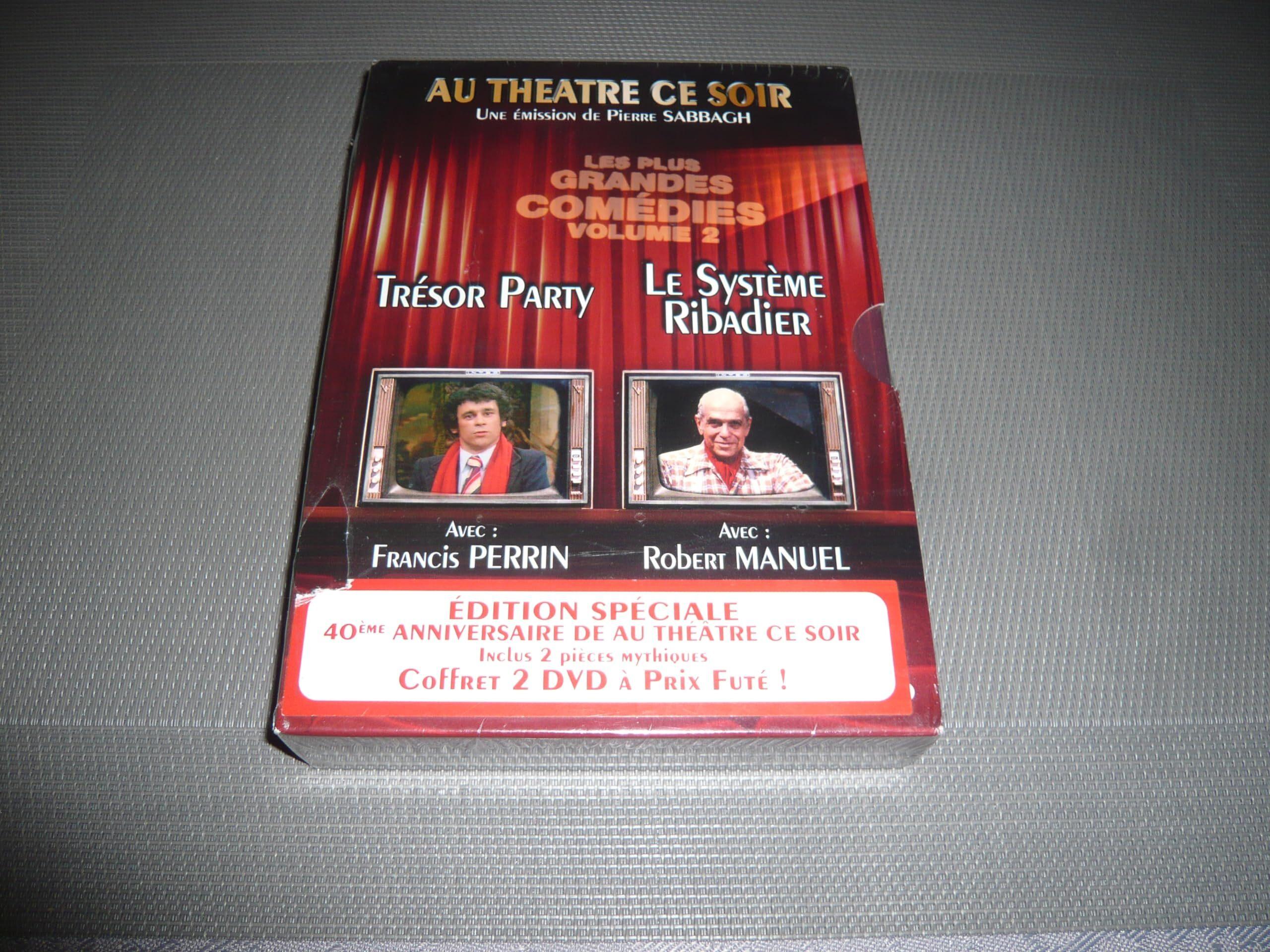 Acheter Au théâtre ce soir, vol.2 : Le système Ribadier / Trésor party - Coffret 2 DVD Bon état - 11,41 € Au théâtre ce soir, vol.2 : Le système Ribadier / Trésor party - Coffret 2 DVD Bon état - reconditionné disponible sur Label Emmaüs